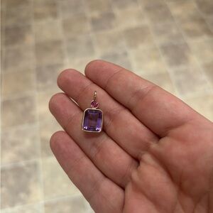 Lizzie Fortunato Fine Charm - Amethyst and Topaz